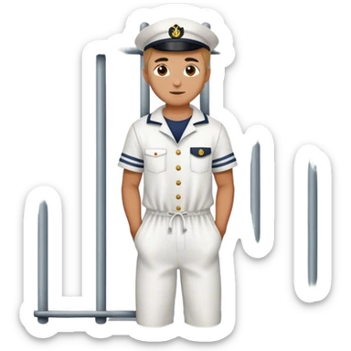 Sailor in a prison jumpsuit sticker