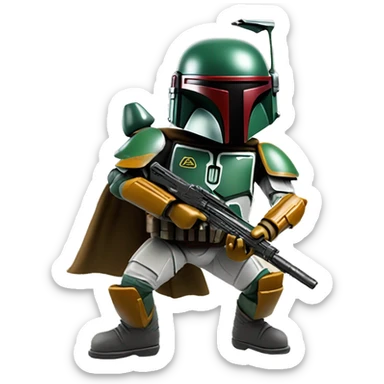 Bobo fett hitting the griddy sticker