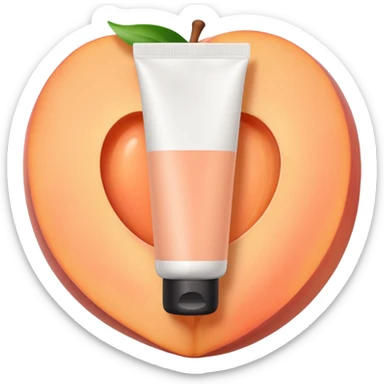 pale peach plain skincare tube sticker