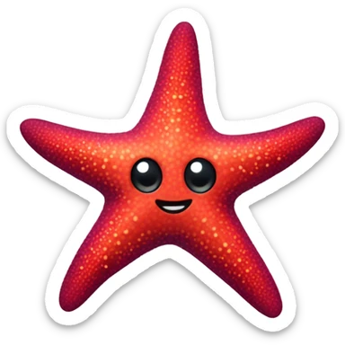 starfish, red like the Apple cherry emoji sticker