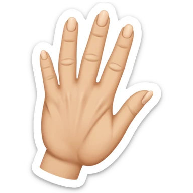 A closed hand with the last finger sticking out sticker