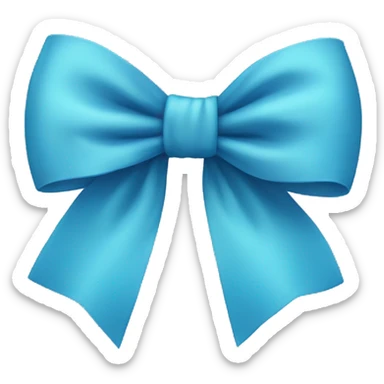 Blue bow sticker