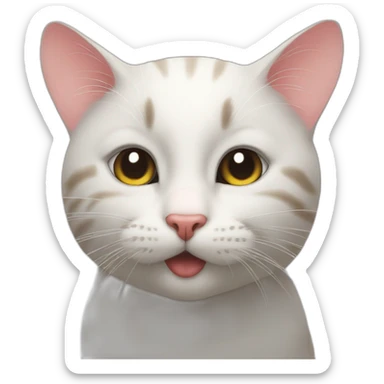 cat kiss mouse sticker