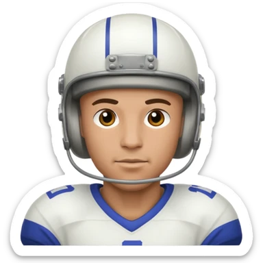 bald, male, football player sticker