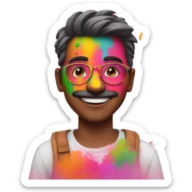 Happy holi sticker