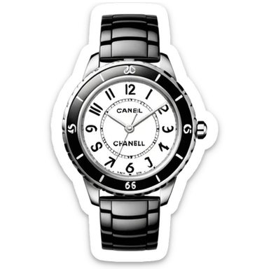 classic wristwatch with Chanel double C logo sticker