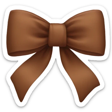 Brown bow  sticker