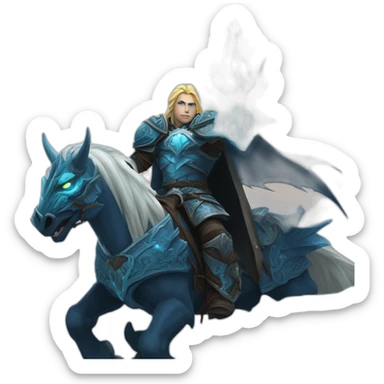 arthas riding sindragosa sticker