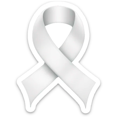 White ribbon  sticker