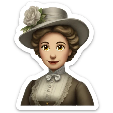 Victorian woman sticker