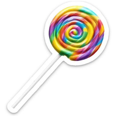 Realistic colorful lollipop candy. sticker
