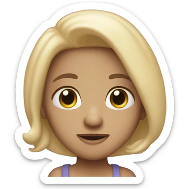 Bubbles small periwinkle  sticker