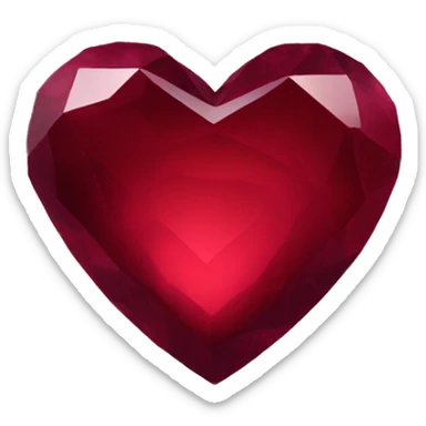 garnet heart sticker