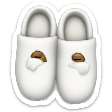 cozy white slippers sticker