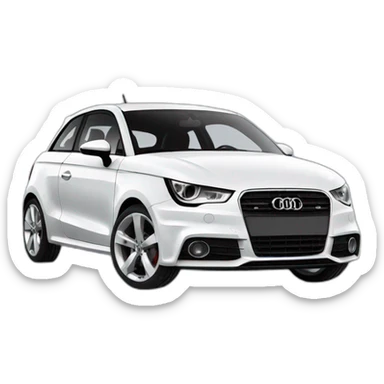 White Audi a1 s line 2011 sticker