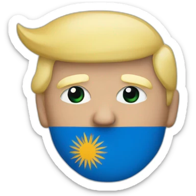 Trump whit an argentinian flag sticker