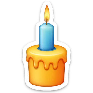 € birthday candle  sticker