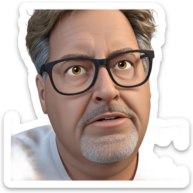 realistic portrait of a man sticker