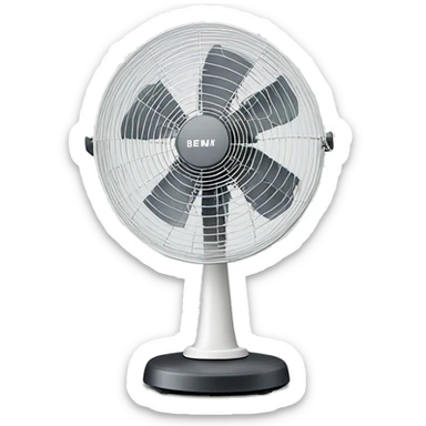 Cute white classic Stand fan sticker