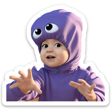 happy child playing outdoors sticker