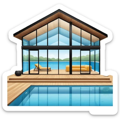 pool house sticker