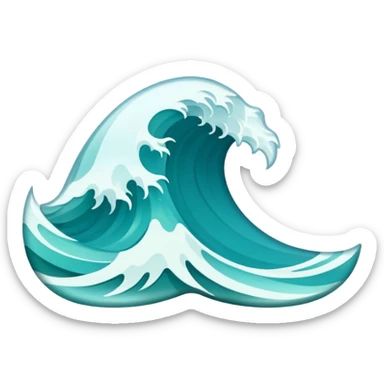 One small dainty wave sticker