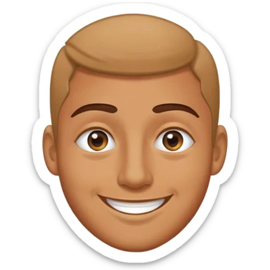 Man poking his eye and smiling sticker