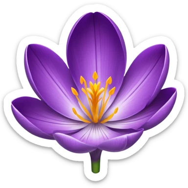 crocus flower sticker
