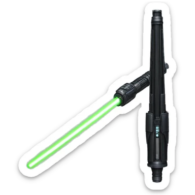 black lightsaber starwars sticker