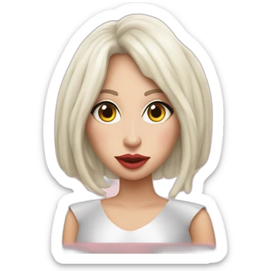 Lady gaga avec robe de viande sticker