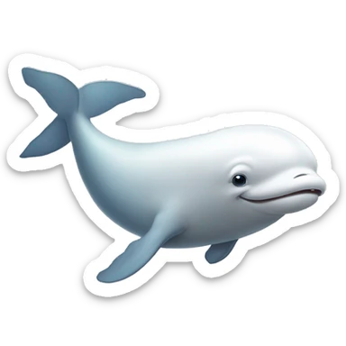 beluga whale wearing a phedora sticker