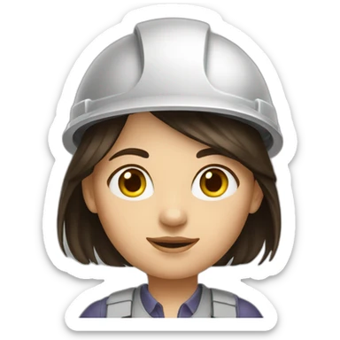 girl architect brunette sticker