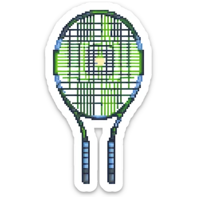 modern tennis racquet sticker