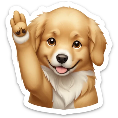 Dog flipping you off sticker