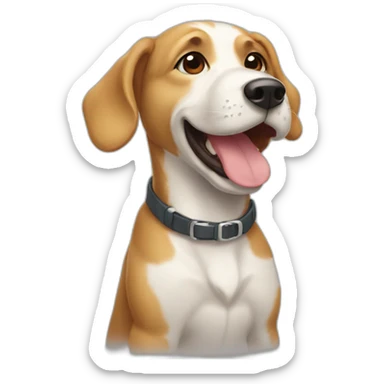 chien heureux sticker