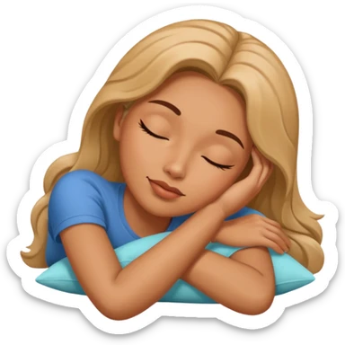mujer acostada soñando sticker