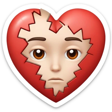 half of a broken heart sticker