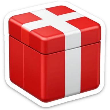 white x in red box sticker