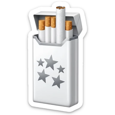 white seven stars grey shining cigaret pack with a few little white  sticker