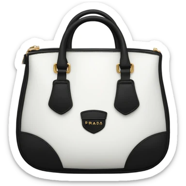 Prada bag black and white sticker