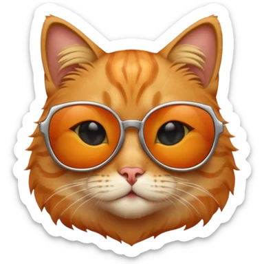 Cat with sunglasses sticker