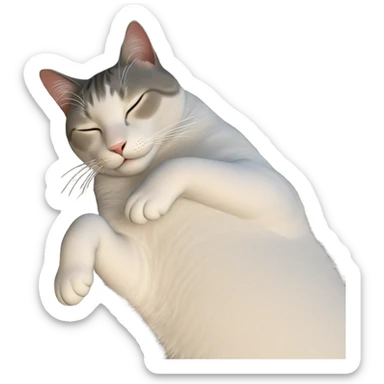 peaceful sleeping cat sticker