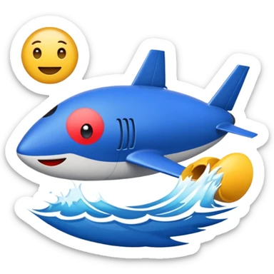 Inima mov cu trecere spre albastru si coada de drăcușor sticker