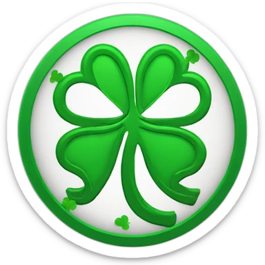 round-green-outline-sign-no-entry-for-clover-clovers sticker