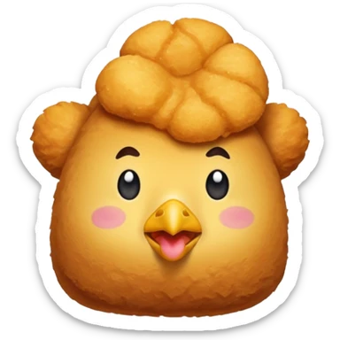 Make an emoji of a chicken nugget like the food, not the chicken, the food chicken nugget. sticker