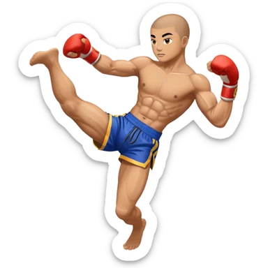 Mauy Thai knee and elbow emoji  sticker