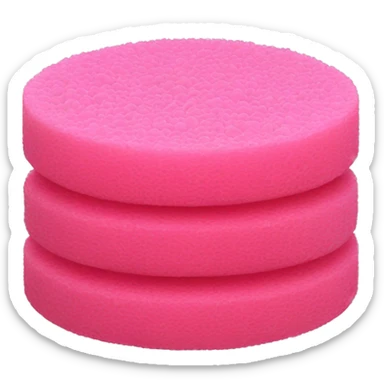 pink circular mesh sponge sticker