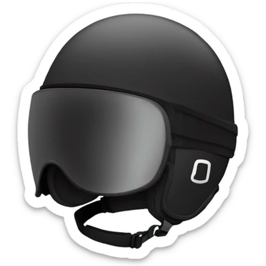 Ski helmet black sticker
