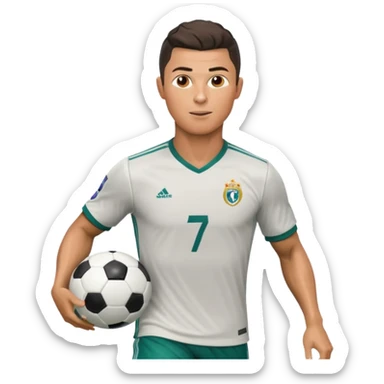 Cristiano Ronaldo futbol oynuyor sticker