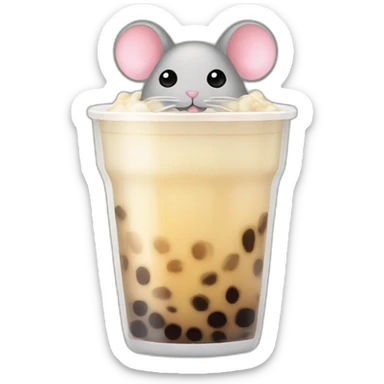 boba tea mouse sticker